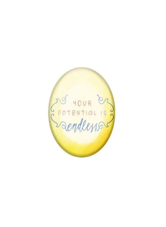 AVI Yellow Metal Fridge Magnet with Positive Quotes Your Potential is Endless Design MR8001184 - Image 1